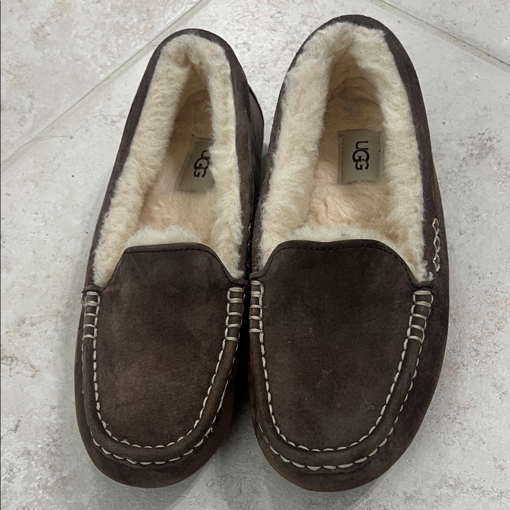 UGG Chocolate Suede Slip-Ons 8